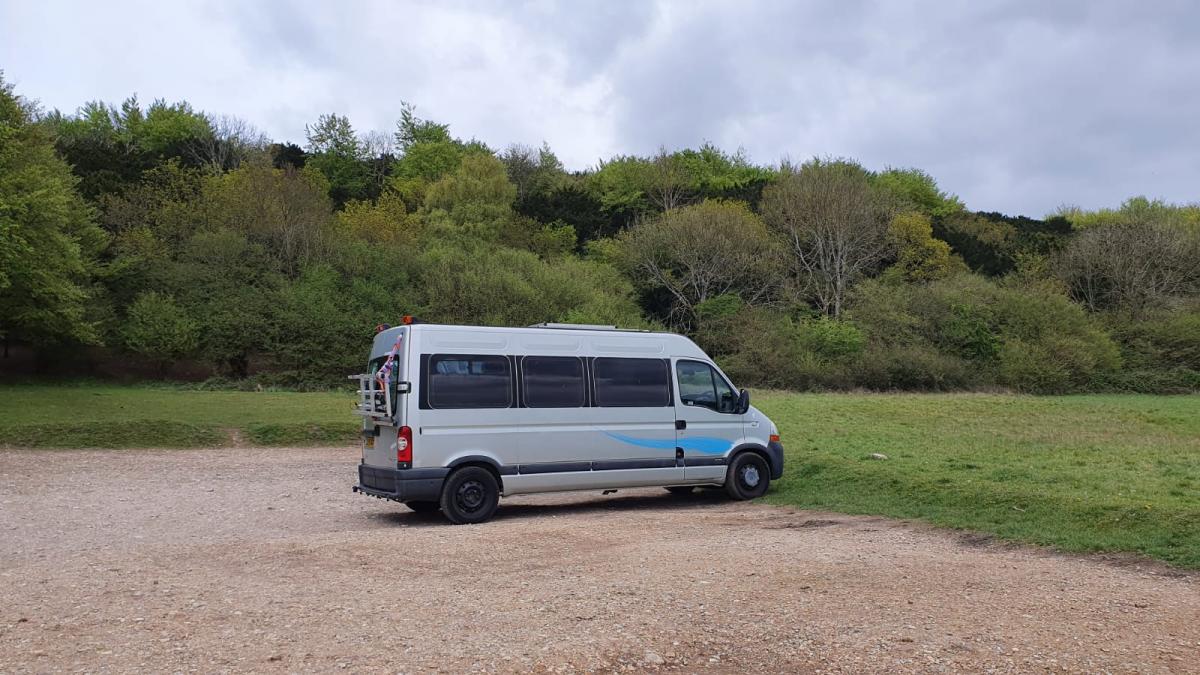 Kingley vale carpark near to Devil's humps